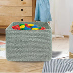 COMFY-HOMI 3Pack Small Woven Cotton Rope Basket for Organizing, Gift Baskets for Handles, Empty Gift Baskets, Medium Rope Bas