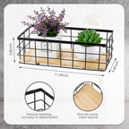 Funrous 2 Pcs Metal Small Wire Basket Wall Hanging Wire Basket Hang Small Bathroom Kitchen Storage Organizer Toilet Paper Mes