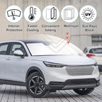 Front Windshield Sun Shade Foldable Car Front Window Sun Shade Windshield Shade Custom Fit for 2023-2025 2026 Honda HR-V Block UV Rays Heat Keep Car Cooler