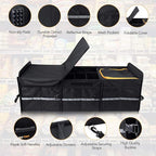HEYTRIP Large Trunk Organizer With Built-in Leakproof Cooler Bag, 2 Tie-Down Straps, 4 Removable Dividers, Foldable Cover, Buil