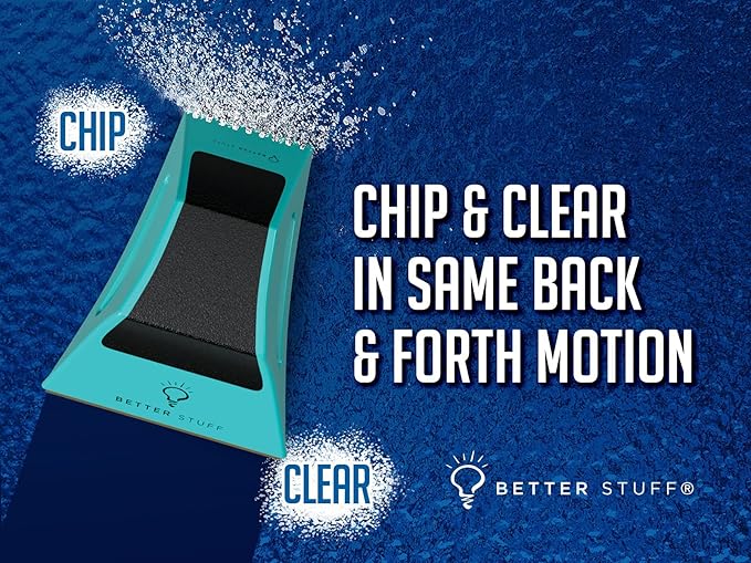 The Better Ice Scraper for Car Windshield | Fast, Efficient, Ergonomic | Magically Remove Ice and Frost from Auto Window | Patented Shape Shifting Technology | Durable Brass Edge | Compact | Pack of 2