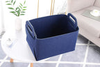 Minoisome Storage Basket Felt Storage Bin Collapsible& Convenient Box Organizer with Carry Handles for Office Bedroom Closet 