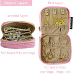 Travel Jewelry Case Small Jewelry Organizer Purse Jewelry Bag Women Christmas Gifts Jewelry Purse for Bracelet Rings Earring 