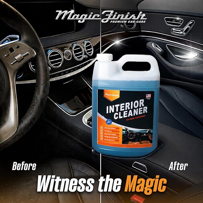 Magic Finish Interior Cleaning Spray (1 Gallon) – All-in-One Car Cleaner Spray for Seats, Dashboards & Consoles – Fast-Acting