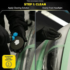 Meguiar's Two Step Car Headlight Restoration Kit, Headlight Cleaner Restores Clear Car Plastic and Protects from Re-Oxidation
