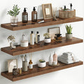 Fun Memories Floating Shelves for Wall 40 Inch Set of 3, Farmhouse Floating Shelves with Invisible Heavy Duty Bracket, 10 Inc