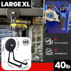 ULIBERMAGNET Heavy Duty Magnetic Garage Hooks Kit,12 Pack Strong Large Magnet Hook for Power Drill,Garden Tools,Hose,Pegboard