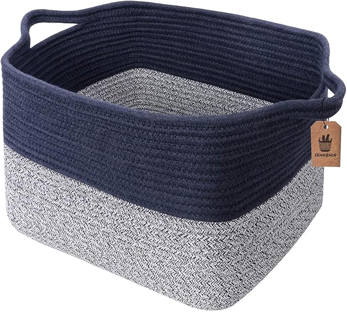 Goodpick Cube Storage Bins - Shelf Baskets for Towel Book Clothes, Closet Storage Bins for Office Woven Toy Basket for Shelve