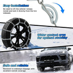 Automotive Tightening Snow Chains Tire Chains for Tire Set of 2 With Gloves Winter Accessories SUV Trucks Pickup Winter Emerg