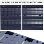KJE 30PCS Wall Mounted Storage Bins, Plastic Tool Organizer for Garage Storage, Screws, Nuts, Bolts, Small Hardware Parts -Bl