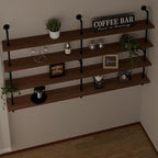 Floating Book Shelves for Wall 4 Tier 70 inch Bookshelf Industrial Pipe Shelving Shelves Bookcase Industrial Bookshelves Pipe