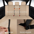 Car Seat Covers, Quilting Leather Seat Covers Full Set, Waterproof Faux Leather Automotive Seat Covers for Cars, Universal Ca