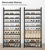 STO STO 10-Tier Shoe Rack with Sturdy Mesh Shelves, Tall Metal Shoe Organizer for Entryway, Closet, Garage, Front Door, Holds