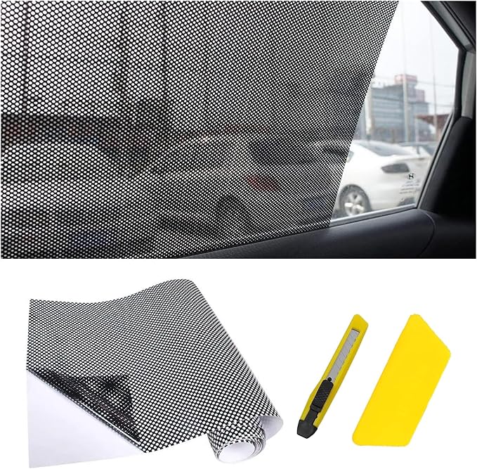 Car Side Window Sunshade Film - Removable Tint for Car Windows | Static Cling & Reusable |Superior UV & Heat Protection | 28" L*20.5" W | | Installation Kit Included (28" L*20.5" W (4 PCS))