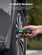 AstroAI Digital Tire Pressure Gauge, 230 PSI 4 Settings Heavy Duty for Car Bicycle with Larger Backlit LCD Flashlight and Non-Slip, Black