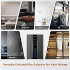 Home Dehumidifier with Drain Hose, (950 sq.ft) 95oz Quiet dehumidifier for Bathroom Bedroom, with Air Reusable Filter Indoor 