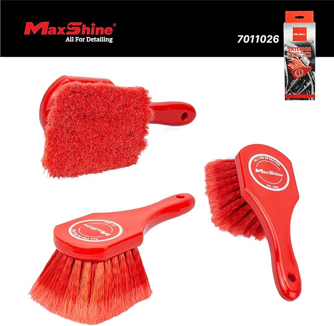 Maxshine Universal Soft Exterior & Wheel Cleaning Brush – Durable Detailing Brush for Cars, Trucks, SUVs, RVs & Motorcycles –