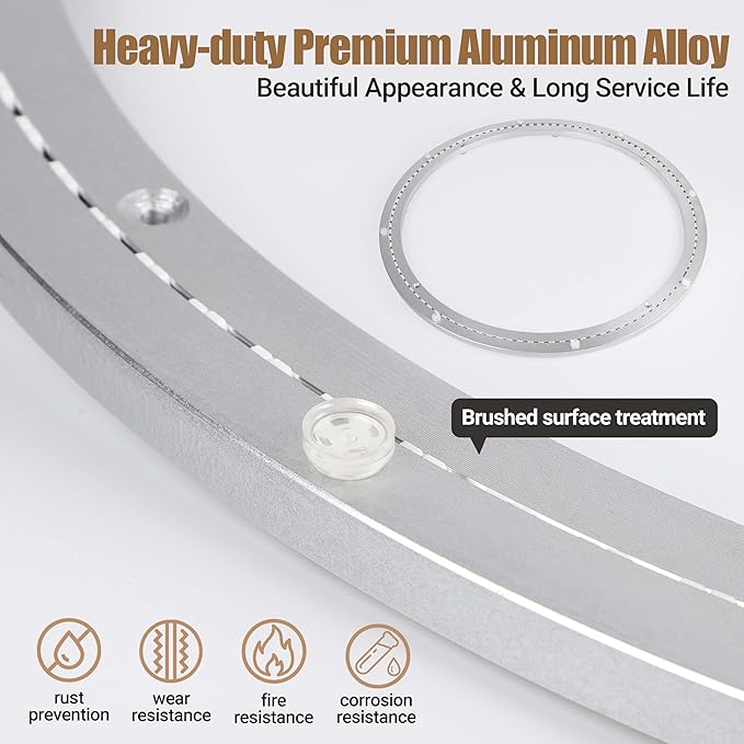 24 Inch Lazy Susan Bearing Heavy-Duty Aluminium Alloy Turntable Bearing, Mute Turntable Ball Bearing, Lazy Susan Hardware for