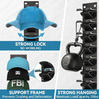 4 Pack Hat Organizer for Baseball Caps, Hat Organizer for Wall Hold up to 36 Hats, Wall-Mounted Hat Display Stand, Hat Rack, 