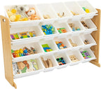 Humble Crew Toy Storage Organizer with 20 Removable Storage Bins for Kids Playroom, 4-Tier Toddler Toy Organization and Stora