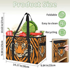 Reusable Grocery Bags Heavy Duty Shopping Bags Foldable Large Tote Bags with Long Handles & Hard Bottom
