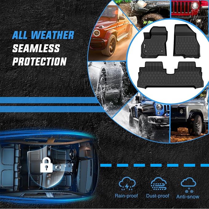 Nilight TPE Floor Mats for Chevy Bolt EV 2017 2018 2019 2020 2021 2022 2023, All Weather Custom Fit Heavy Duty Floor Liners