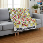 Chutes & Ladders Blanket | Chutes & Ladders Game Board | Giant Chutes and Ladders Throw Blanket Board Game | 60" X 60" | Offi