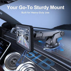 EWAY Suction Cup Mount for CarPlay Display, Backup Camera Monitor, Extended Arm with 360° Rotation, 4-Tab Bracket Replacement Dashboard Windshield Holder for 7-11" Apple Carplay, Android Auto Screens