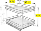 LYNK PROFESSIONAL® Pull Out Spice Organization for Cabinets - 8-3/8 inch Wide – Spice Rack for Inside Cabinets, Slide Out Spi