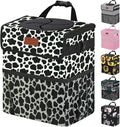 3 Gallons Car Trash Can with Lid, Car Bag Bin Hanging Waterproof Automotive Garbage Cans Leak Proof Vehicle Trash Can Cow Print