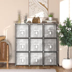 LUKYTOWER Cube Storage Organizer Shelf with Printed Bins + Labels, Cubby Storage Organizer with Bins, Large Capacity Shelves 