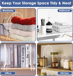 Closet Organizers and Storage, 8 Pack 12'' Extra Tall Shelf Dividers, Metal Closet Dividers Shelf Organizer for Wood Shelves,