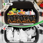 Reusable Grocery Bags Heavy Duty Shopping Bags Foldable Large Tote Bags with Long Handles & Hard Bottom