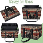 Reusable Grocery Bags Heavy Duty Shopping Bags Foldable Large Tote Bags with Long Handles & Hard Bottom