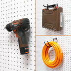 HUHOLE Pegboard Drill Holder, Peg Board Tool Utility Hooks, 24 Pack Heavy Duty Pegboard Tool Holder for Power Tools, Drill, H