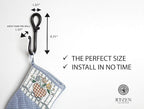 RTZEN Wall Mount Hook Set - Wrought Iron Decorative Rustic Metal Coat Hooks for Hanging - Handcrafted Classic Farmhouse Wall 