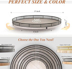 13" Oak Bathroom Vanity Tray Turntable for Perfume Candle, Round Wooden Decorative Tray for Kitchen Sink Countertop Organizer