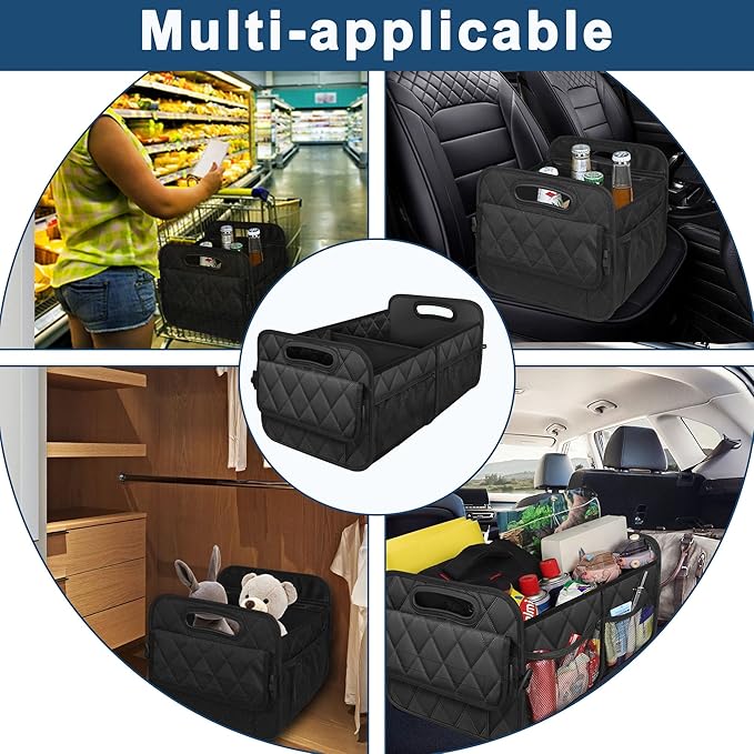 Deosk Car Trunk Organizer for SUV, Car Organizers and Storage with 6 Pocket, Car Accessories for Women/Men 50LWaterproof