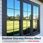 Coavas One Way Privacy Window Film, Sun Blocking Reflective Window Film See Out Not in, Heat Control Window Tint for Home, Anti UV Static Cling for Windows Office Door (Silver, 35.4 x 78.7 inches)