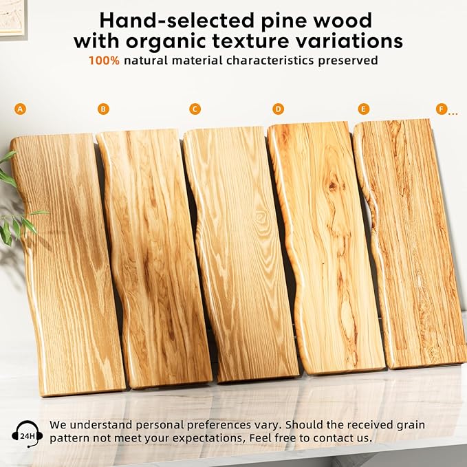 Floating Shelves for Wall Rustic Farmhouse 55 Inch Floating Shelf Bathroom Wooden Shelves for Wall Mounted Live Edge Pine She