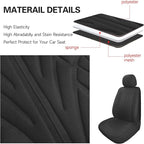 Pariitadin Car Seat Covers Full Set, Washable and Breathable Premium Cloth Automotive Vehicle Seat Cover for Car Interior, Un