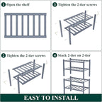 Smiry Bamboo Shoe Rack for Closet, 4 Tier Small Wooden Stackable Shoe Organizer, Free Standing Shoes Storage Shelf for Entryw
