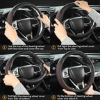 West Llama Customized Auto Car Steering Wheel Cover for Hyundai,Tucson,Sonata,Elantra,Santa Fe,Genesis,Sonata Hybrid,Azera,Ve