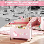 GRANNY SAYS Toy Box for Boys Girls, Extra Large Toy Chest Storage with Wheels, Metal Kids Toy Storage Organizer for Living Ro