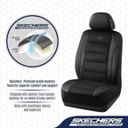 Skechers Men’s Seat Covers, Air-Cooled Memory Foam Car Seat Covers Front Seats, Airbag Compatible,Universal Fit for Most Cars