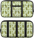 Car Sun Visor Organizer Easy to Store Car Visor Organizer with Multi-Pocket Card Holder Cars Interior Accessories Universal Fit for Most Cars SUV, Cucumbers Print