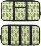Car Sun Visor Organizer Easy to Store Car Visor Organizer with Multi-Pocket Card Holder Cars Interior Accessories Universal Fit for Most Cars SUV, Cucumbers Print