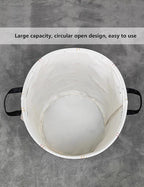 QUEENLALA Large Storage Basket,Laundry Hamper/Bathroom/Home Decor/Collapsible Round Storage Bin,Boys and Girls Hamper/Boxes/C