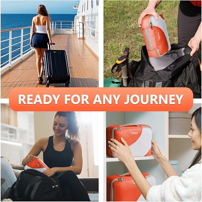 8 Set Packing Cubes for Travel, Gifts for Women Mom,Anti-Tearing Suitcase Organizer for Luggage with Shoe & Hanging Toiletry 