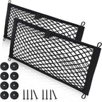 Small Cargo Net for Car Trunk Storage,2 Pack Elastic Mesh Net Pocket Organizer Pouch Bag,Stretchable Automotive Cargo Nets wit